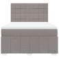 Preview: Boxspringbett mit Matratze Taupe 160x200 cm Stoff