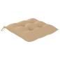 Preview: Stuhlkissen 4 Stk. Beige 40x40x7 cm Oxford-Gewebe