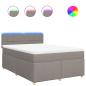 Preview: Boxspringbett mit Matratze Taupe 160x200 cm Stoff
