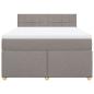 Preview: Boxspringbett mit Matratze Taupe 160x200 cm Stoff