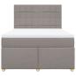 Preview: Boxspringbett mit Matratze Taupe 160x200 cm Stoff
