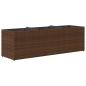Preview: Hochbeet mit 3 Fächern Braun 105x30x32 cm Poly Rattan