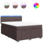 Preview: Boxspringbett mit Matratze Dunkelbraun 160x200 cm Stoff