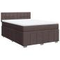 Preview: Boxspringbett mit Matratze Dunkelbraun 160x200 cm Stoff