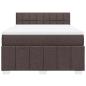 Preview: Boxspringbett mit Matratze Dunkelbraun 160x200 cm Stoff
