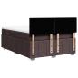 Preview: Boxspringbett mit Matratze Dunkelbraun 160x200 cm Stoff