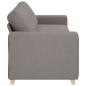Preview: Sofa Taupe Stoff, Holz Mittel Haltbar Taupe Sofa Rechteckig