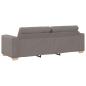 Preview: Sofa Taupe Stoff, Holz Mittel Haltbar Taupe Sofa Rechteckig