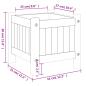 Preview: Pflanzkübel mit Einlage 31x31x30 cm Massivholz Akazie