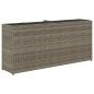 Preview: Hochbeet mit 2 Fächern Grau 90x20x40 cm Poly Rattan
