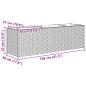 Preview: Hochbeet mit 3 Fächern Schwarz 105x30x32 cm Poly Rattan