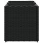 Preview: Hochbeet mit 3 Fächern Schwarz 105x30x32 cm Poly Rattan