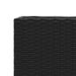 Preview: Hochbeet mit 3 Fächern Schwarz 105x30x32 cm Poly Rattan