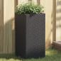 Preview: ARDEBO.de - Pflanzkübel 2 Stk. Schwarz 30x30x60 cm Poly Rattan