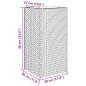 Preview: Pflanzkübel 2 Stk. Schwarz 30x30x60 cm Poly Rattan