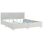 Preview: Bettgestell Grau Natur Rattan 160 x 200 cm