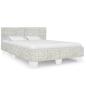 Preview: Bettgestell Grau Natur Rattan 160 x 200 cm