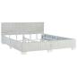Preview: Bettgestell Grau Natur Rattan 160 x 200 cm