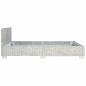 Preview: Bettgestell Grau Natur Rattan 160 x 200 cm