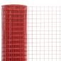 Preview: Drahtzaun Stahl mit PVC-Beschichtung 25x0,5 m Rot