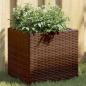 Preview: ARDEBO.de - Pflanzkübel 2 Stk. Braun 36x30x32 cm Poly Rattan