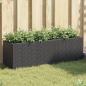 Preview: ARDEBO.de - Pflanzkübel mit 3 Töpfen 2 Stk. Schwarz 105x30x32cm Poly Rattan