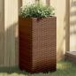 Preview: ARDEBO.de - Pflanzkübel 2 Stk. Braun 30x30x60 cm Poly Rattan