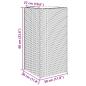 Preview: Pflanzkübel 2 Stk. Braun 30x30x60 cm Poly Rattan
