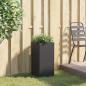 Preview: Pflanzkübel Schwarz 30x30x60 cm Poly Rattan