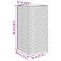 Preview: Pflanzkübel Schwarz 30x30x60 cm Poly Rattan