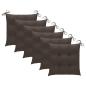 Preview: Stuhlkissen 6 Stk. Taupe 50x50x7 cm Oxford-Gewebe