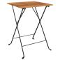 Preview: Bistrotisch Klappbar 55x54x71 cm Massivholz Teak und Stahl