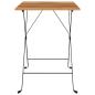 Preview: Bistrotisch Klappbar 55x54x71 cm Massivholz Teak und Stahl