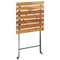 Preview: Bistrotisch Klappbar 55x54x71 cm Massivholz Teak und Stahl