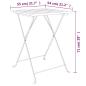 Preview: Bistrotisch Klappbar 55x54x71 cm Massivholz Teak und Stahl