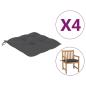 Preview: Stuhlkissen 4 Stk. Anthrazit 50x50x7 cm Oxford-Gewebe