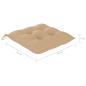 Preview: Stuhlkissen 4 Stk. Beige 50x50x7 cm Oxford-Gewebe