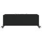 Preview: Hochbeet mit Rollen & 3 Fächern Schwarz 107x32x38cm Poly Rattan