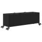 Preview: Hochbeet mit Rollen & 3 Fächern Schwarz 107x32x38cm Poly Rattan