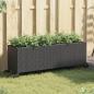 Preview: ARDEBO.de - Pflanzkübel mit Rollen 2 Stk. Schwarz 107x32x38 cm Poly Rattan