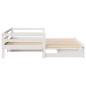 Preview: Tagesbett mit Schubladen Weiß 90x200 cm Kiefernholz