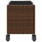 Preview: Pflanzkübel mit Rollen 3 Töpfe Braun 107x32x38 cm Poly-Rattan
