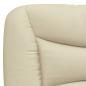 Preview: Bettgestell mit LED ohne Matratze Creme 200x200 cm Stoff