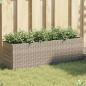 Preview: ARDEBO.de - Hochbeet mit 3 Fächern Grau 105x30x32 cm Poly Rattan