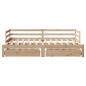 Preview: Tagesbett mit Schubladen 90x200 cm Massivholz Kiefer