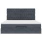 Preview: Ottoman-Bett mit Matratzen Dunkelgrau 160x200 cm Samt