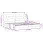 Preview: Bettgestell ohne Matratze Creme 200x200 cm Stoff