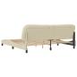Preview: Bettgestell ohne Matratze Creme 200x200 cm Stoff