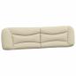 Preview: Bettgestell ohne Matratze Creme 200x200 cm Stoff