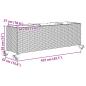 Preview: Pflanzkübel mit Rollen 3 Töpfe Grau 107x32x38 cm Poly-Rattan